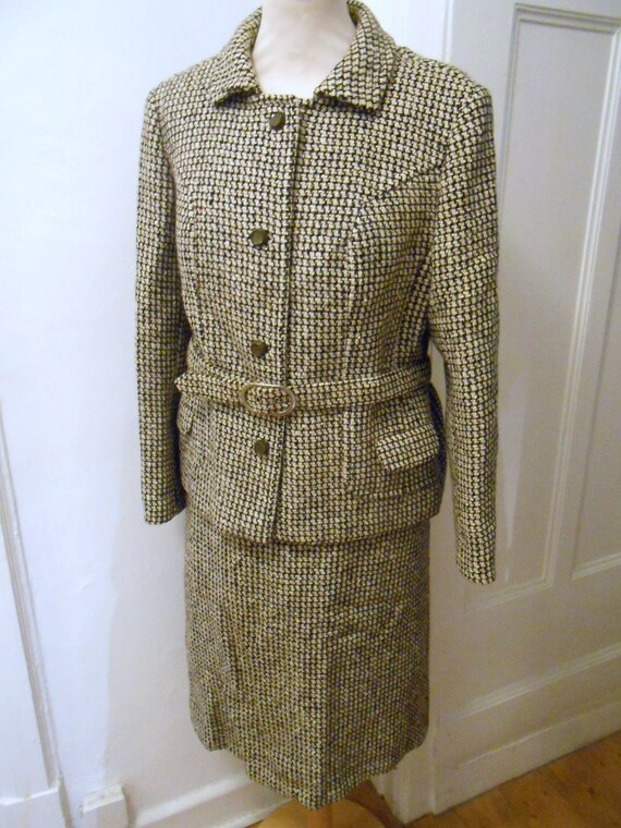 60s 70s vintage wool costume pepper Salt JOBIS