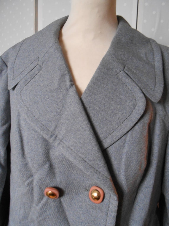 Great grey ladies wool coat 70s