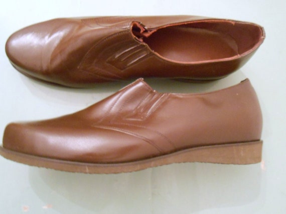50s 60s vintage men's shoes brown