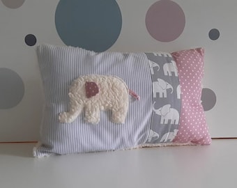 Kissen mit Name Mädchen rosa hellblau mit kuscheligem Teddy Stoff