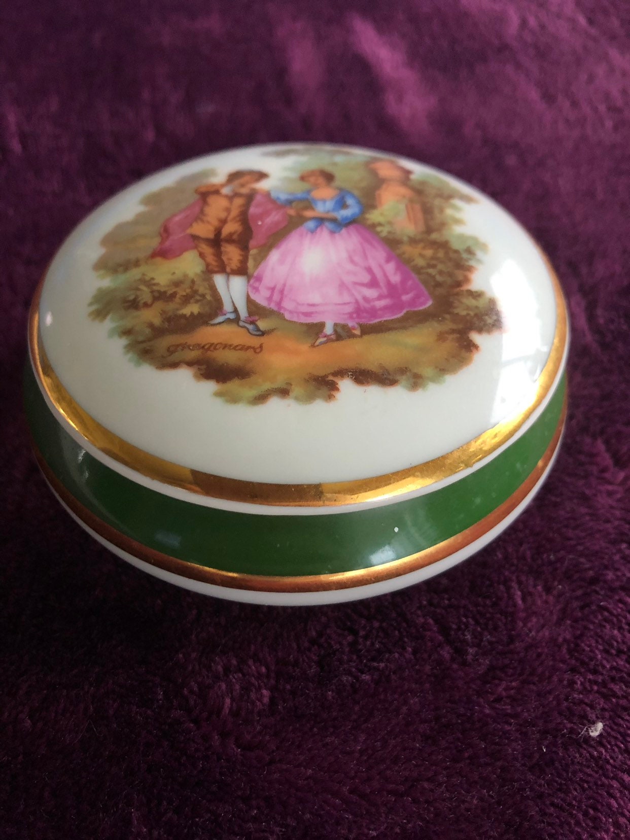 Limoges Authentic Candy Dish Fragonard Gold Trim Perfect Etsy