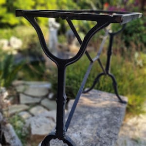 French bistro table legs, Paris vintage wrought iron table support, garden decor