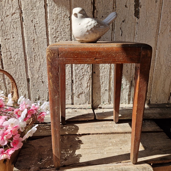 Small wooden four legged side table, coffee table, plant stand, wine table