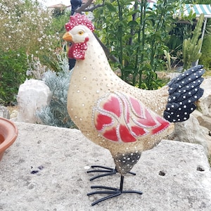 Décoration de jardin de poulet, décoration de Pâques, ornement de coq en  résine drôle de poussin