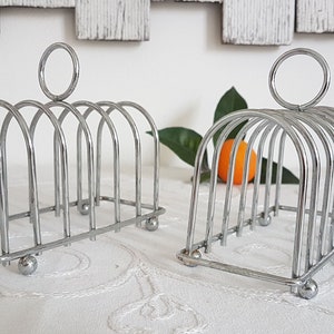Conjunto de 2 soportes para tostadas de desayuno inglés, estantes para tostadas vintage, soporte para cartas o sobres