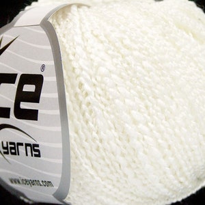 50g knitting yarn 130 m Ice Yarn knit crochet 39.80EUR/kg weiß  594