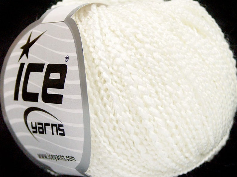 50g knitting yarn 130 m Ice Yarn knit crochet 39.80EUR/kg weiß  594