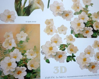 3D Sheet Flowers White Scrapbooking Cards Make A4 Paper Flowers Green