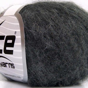 30g Strickgarn Ice Yarn sehr fein 300m 60,00EUR/kg dunkelgrau  708