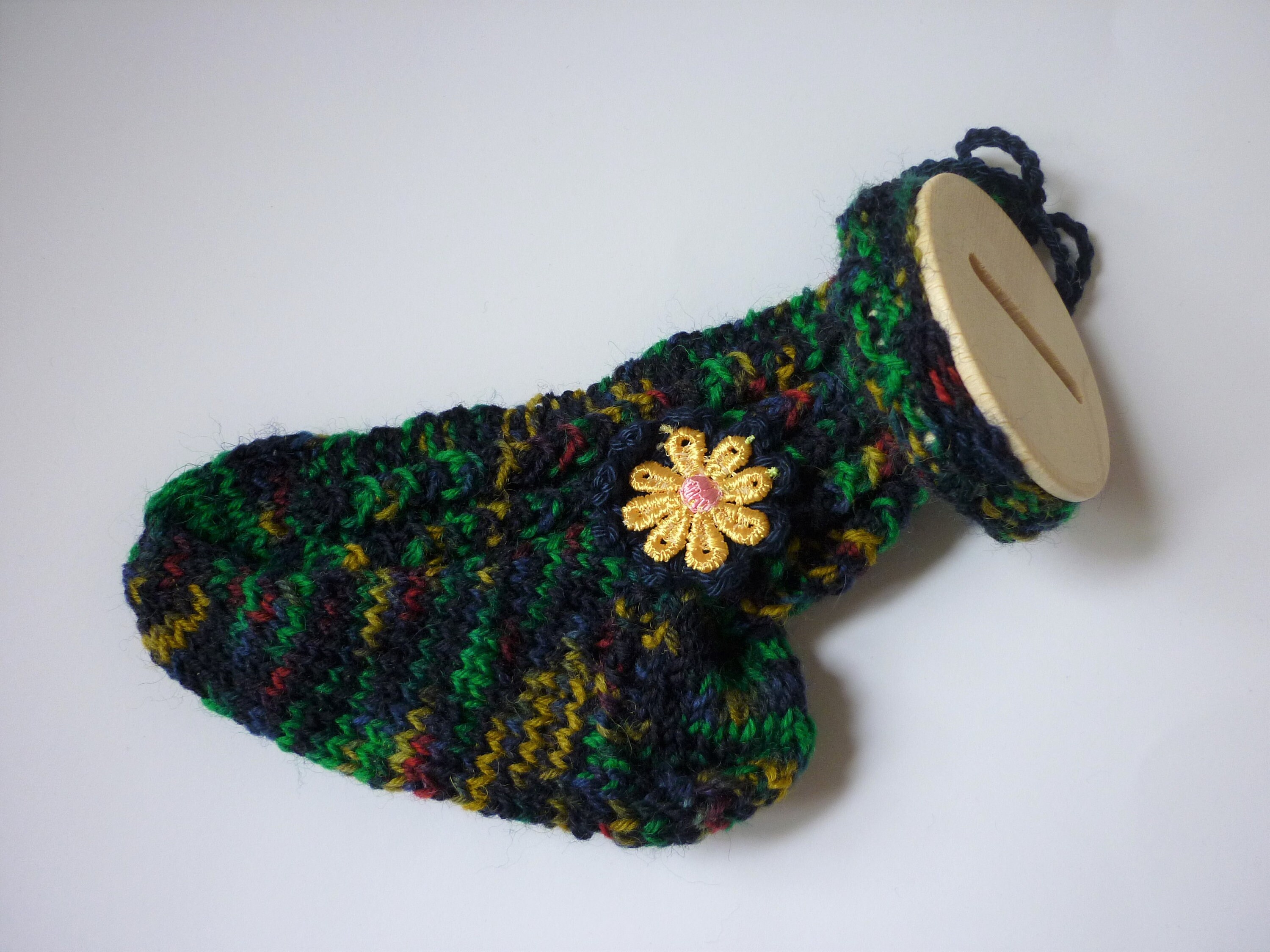Savings sock 16 cm money box money stocking knitted green | Etsy