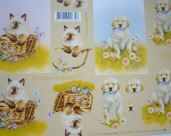 3D Sheet Cat Dog Scrapbooking Cards Making Paper Pets