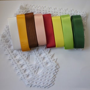 Tischband 100cm weiß Baumwolle Schleifenband cotton gehäkelt crochet Tischwäsche Bild 1