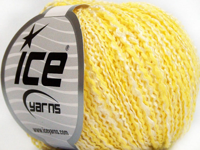 50g knitting yarn 130 m Ice Yarn knit crochet 39.80EUR/kg gelb  596