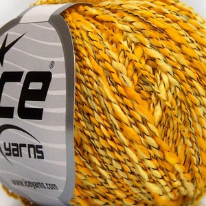 50g knitting yarn 130 m Ice Yarn knit crochet 39.80EUR/kg gelb  599