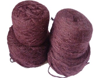 400g knitting and crochet yarn purple multi-threaded hand-wound (20,00EUR/kg)