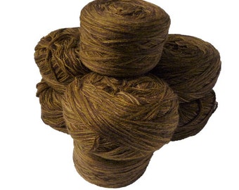 700g knitting and crochet yarn brown hand-wound (20,00EUR/kg)