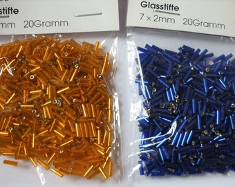 Rocailles Glass Pens 20g 7mm Colorful Bead Pens