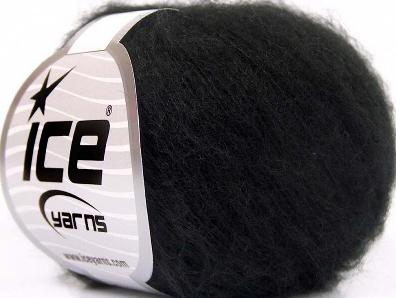 30g knitting yarn Ice Yarn very fine 300 m 60.00EUR/kg schwarz  683