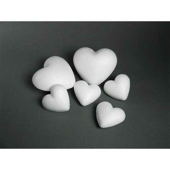 Styrofoam hearts 15 cm Make a heart Styrofoam white Valentine's Day hearts