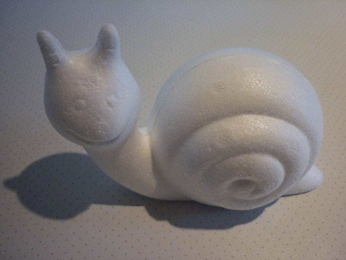 Styropor Schnecke 10cm basteln bekleben bemalen Pailletten | Etsy