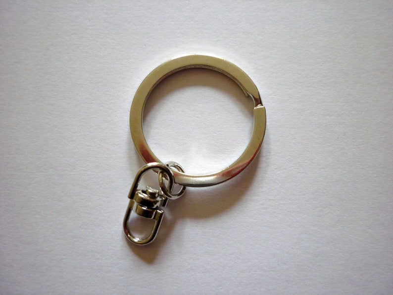 2 Key Rings Ring Flower Carabiner silver colored 2 Ringe