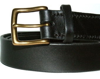 Ceinture en cuir souple 30 mm avec 2 boucles en laiton au choix // cuir tanné végétal // peut être confectionnée du XS au XXXL // super cadeau