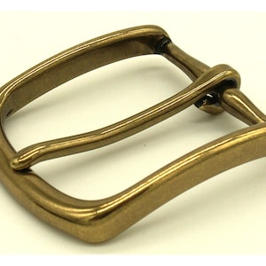 Belt buckle, 40 mm strap width, classic belt clasp made of solid brass // lightweight, elegant and high-quality // for leisure and business
