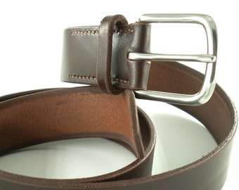 Ceinture en cuir souple 40 mm avec boucle inox // du XS au XXL possible // cuir allemand au tannage végétal // coutures main durables