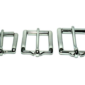 38 mm belt buckle made of stainless steel with roller // solid roller buckle almost 4 cm wide // for leather belts, straps, biothane, strap, dog collar image 6