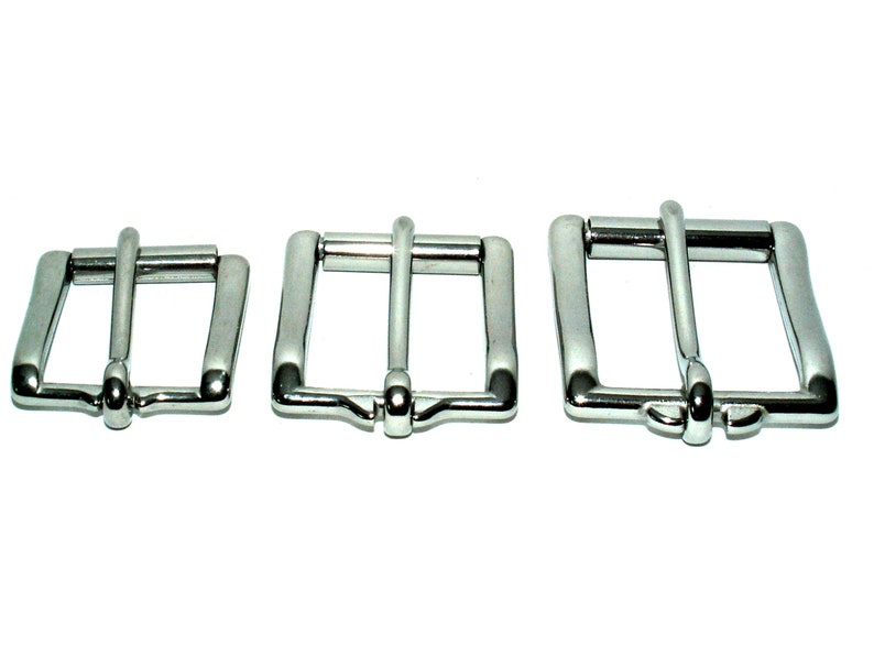 38 mm belt buckle made of stainless steel with roller // solid roller buckle almost 4 cm wide // for leather belts, straps, biothane, strap, dog collar image 6