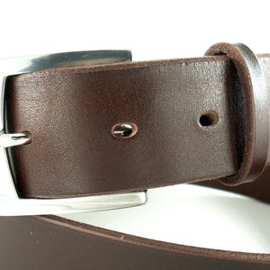 40 mm square satin-finished OR polished stainless steel buckle // for 38 + 40 mm interchangeable belts // for business and jeans // nice gift image 10