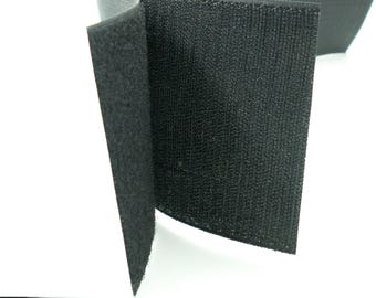 10 cm wide sew-on hook and loop fastener // 2-part hook and loop tape // Industrial quality for clothing, sports, dog and horse equipment