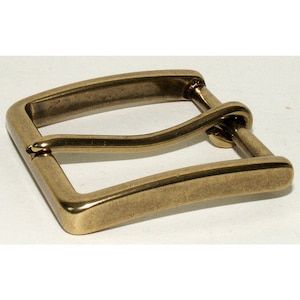 40 mm wide solid brass belt buckle // high quality square brass buckle for 38 to 40 mm belts // gift // business image 1