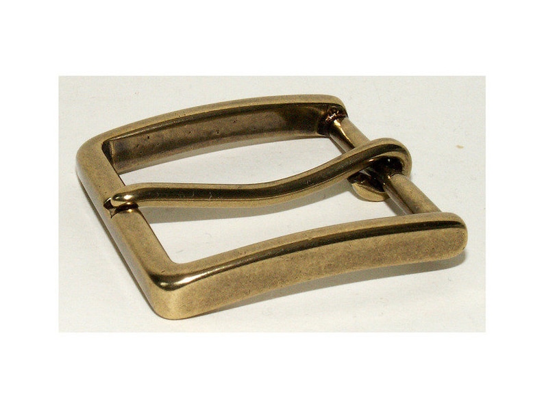 40 mm wide solid brass belt buckle // high quality square brass buckle for 38 to 40 mm belts // gift // business image 1