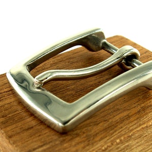 30 mm solide Gürtelschnalle Edelstahl poliert  // für Wechselgürtel, Ledergürtel, Biothane // für Business und Jeans oder ein Hundehalsband