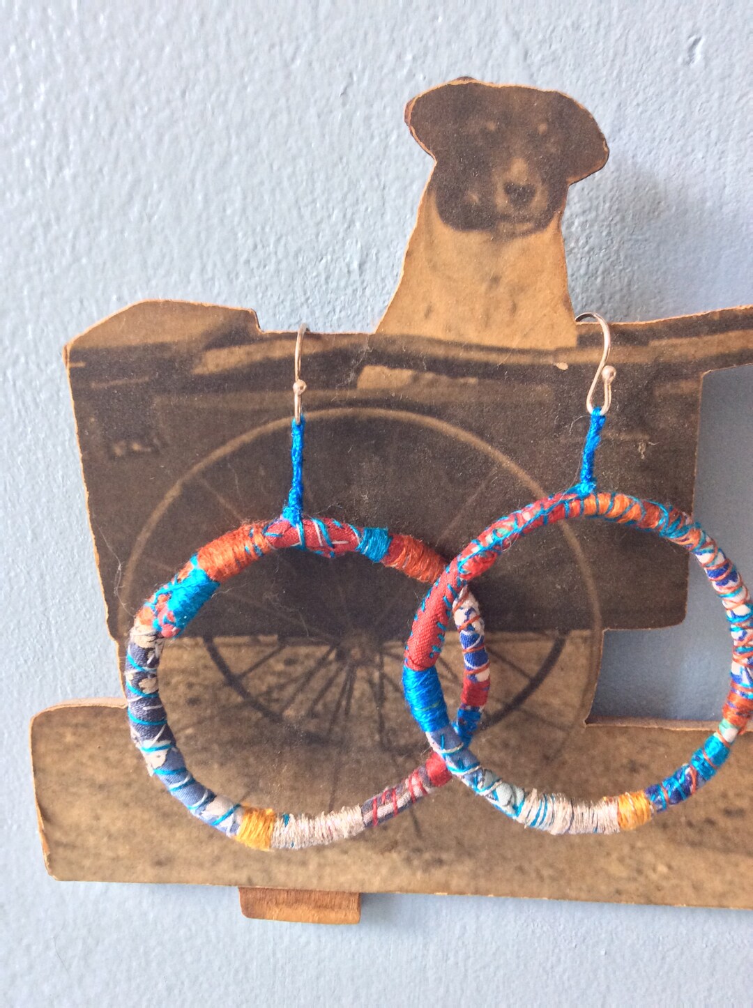 Beads Weaving Hoops Statement Handmade Earrings