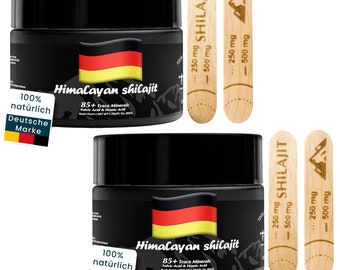 2er Set Reines Himalaya Shilajit Harz 50 Gramm Fulvinsäure Immunsystem Energiebooster Doppelpack