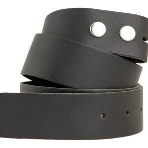 Interchangeable belt 4cm snap button belt without buckle Black