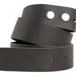 Belt without buckle Interchangeable belt Push button belt image 1