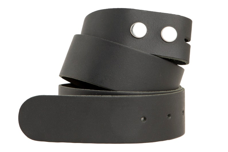 Belt without buckle Interchangeable belt Push button belt image 1