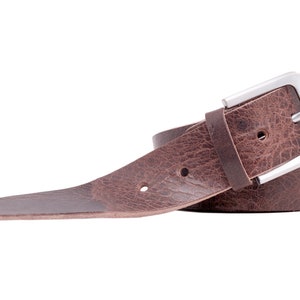 Cowhide Belt 100% Full Beef Leather Buckle image 3