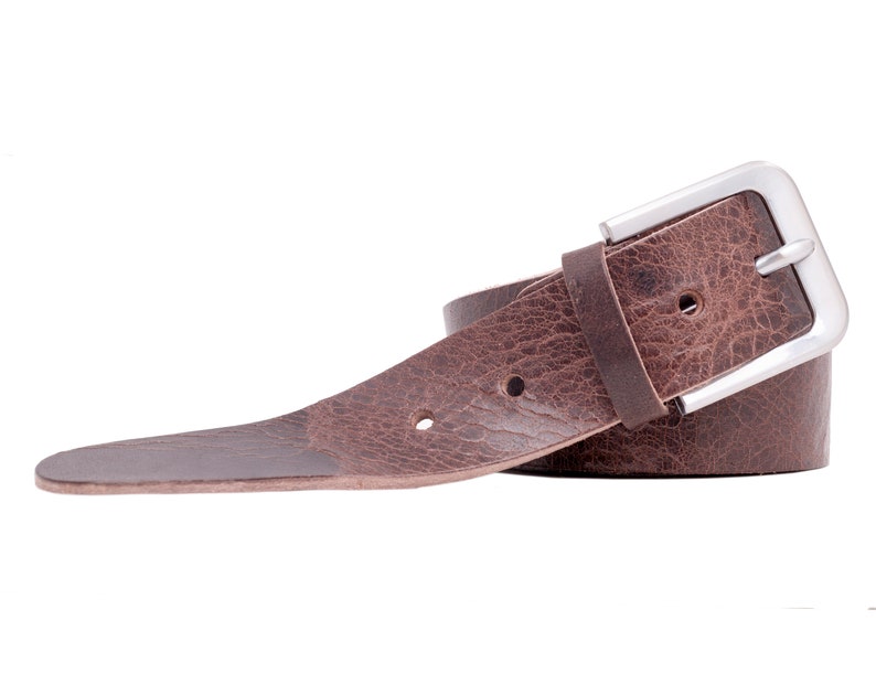 Cowhide Belt 100% Full Beef Leather Buckle image 3