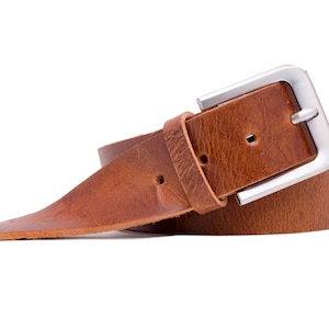 Cowhide Belt 100% Full Beef Leather Buckle image 1