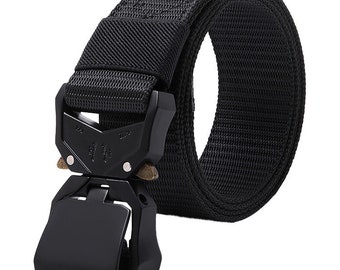 Tactical belt black | 4cm Heavy Duty | Military belt 120cm, 130cm, 140cm, 150cm, 160cm, 170cm, 180cm