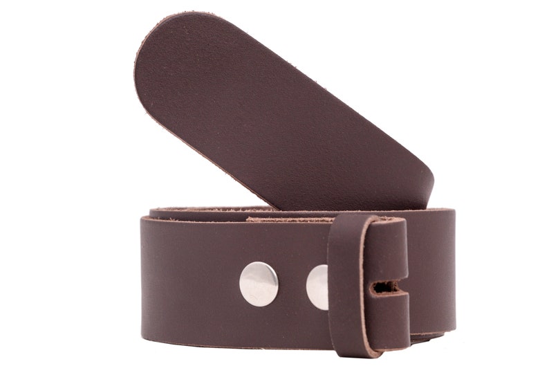 Belt without buckle Interchangeable belt Push button belt image 3