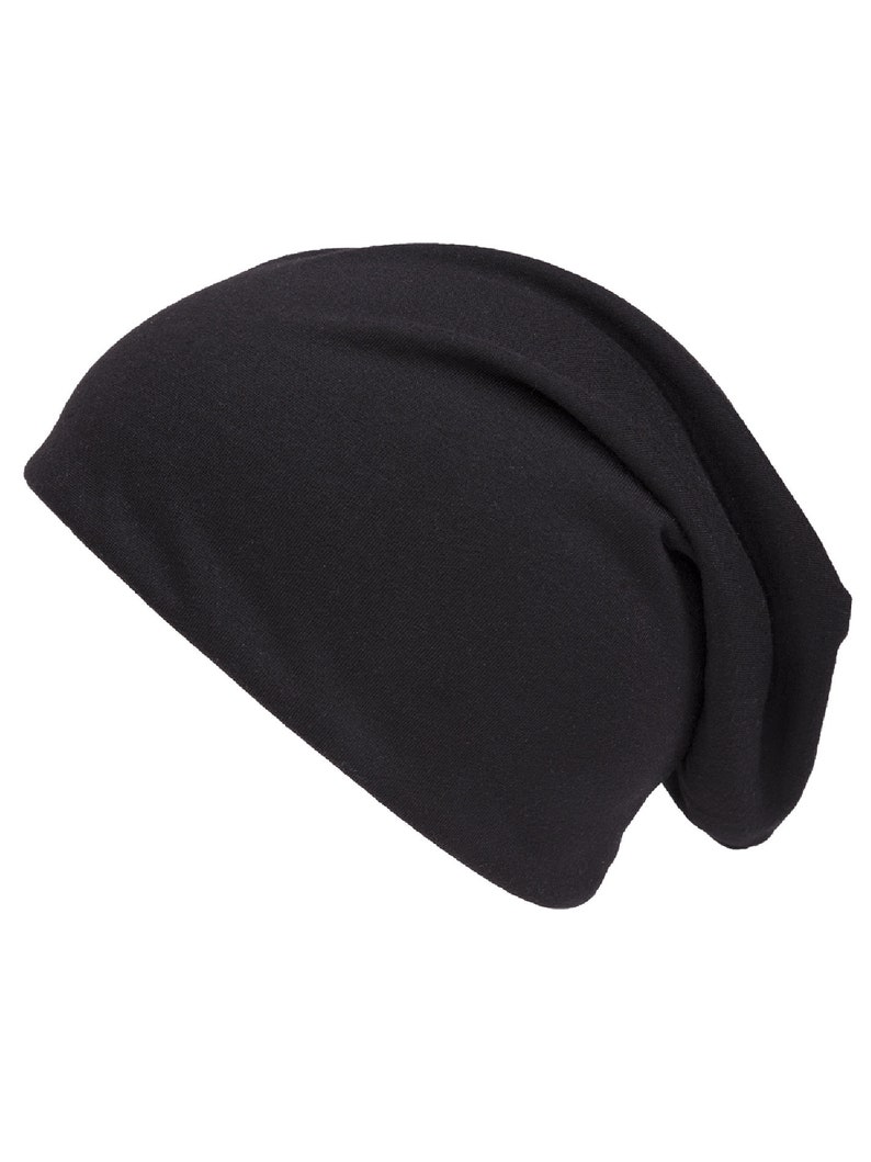 Beanies Hats Sommerbeanie Chemo Hat Long Slouch Black