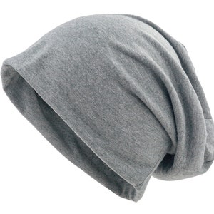 Beanies Hats Sommerbeanie Chemo Hat Long Slouch Gray