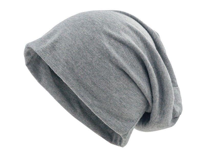 Beanies Hats Sommerbeanie Chemo Hat Long Slouch Gray