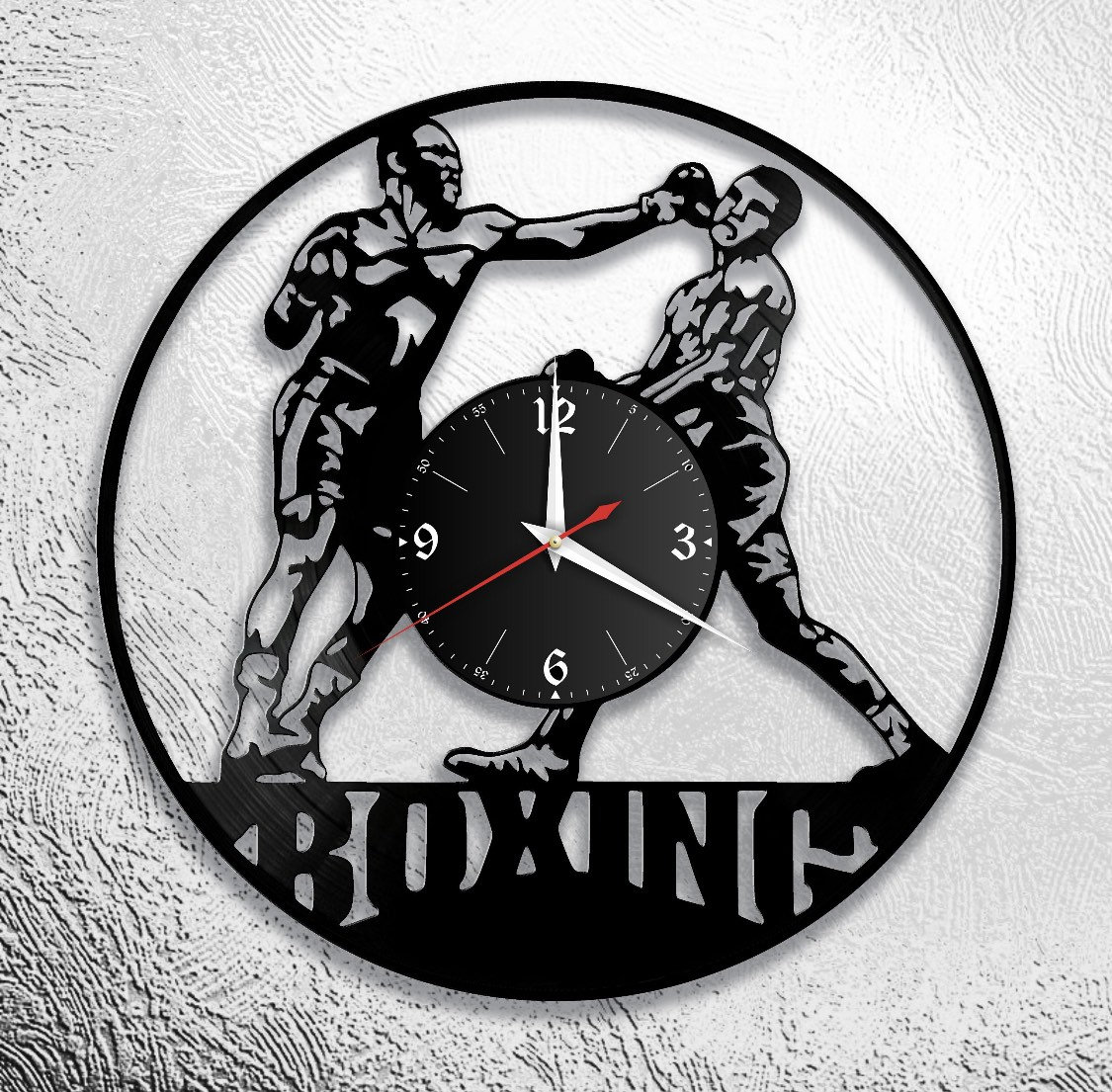 Boxing Record Clock Vinyl Retro Wall Clock Etsy