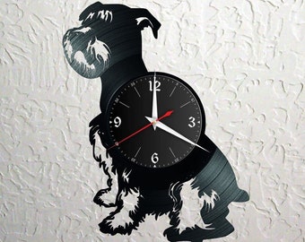 Horloge disque Schnauzer, vinyle, rétro, horloge murale individuelle, cadeau, salon, anniversaire, made in GERMANY